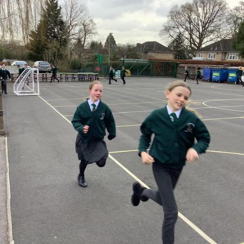 Taking part in the Daily Mile for 'Be Happy Be Healthy' week!